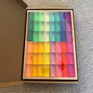 Colorful Transparent Building Blocks Set